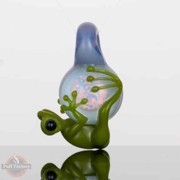 STONEY CHICKLEN GLASS OPAL FROG PENDANT