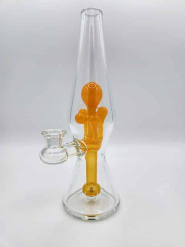 BLUEGRASS FULL SIZE CLEAR LAMP W/ CRUSHED OPAL LAVA OPTION 1